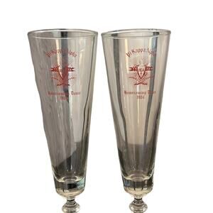 Set of 2 1984 Pi Kappa Alpha Homecoming Dance 1984 Vintage Glassware w PiKaCrest